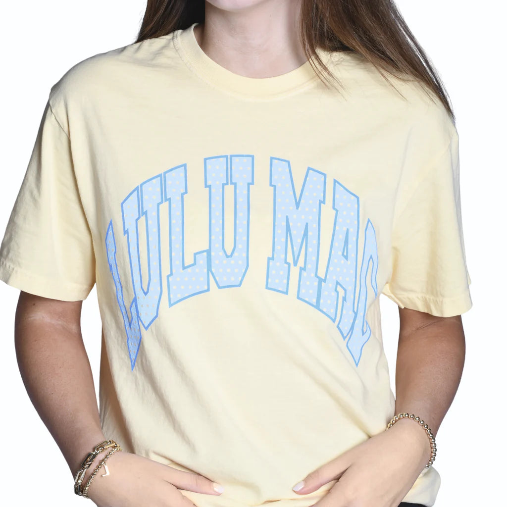 LU LU MAC Women's Tees BUTTER / S Lulu Mac Polka Dot Tee LM-PD