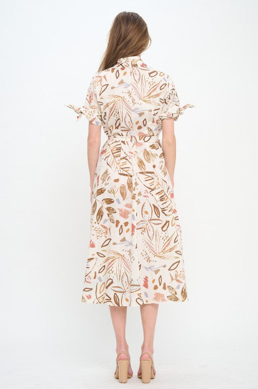 MEET ME IN SANTORINI Women's Dresses Olive Grove Shirt Dress || David's Clothing