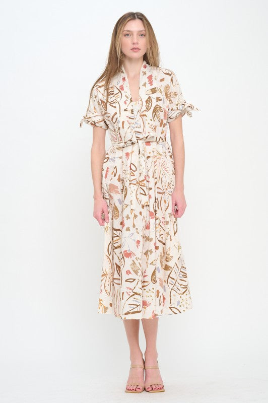 MEET ME IN SANTORINI Women's Dresses Olive Grove Shirt Dress || David's Clothing