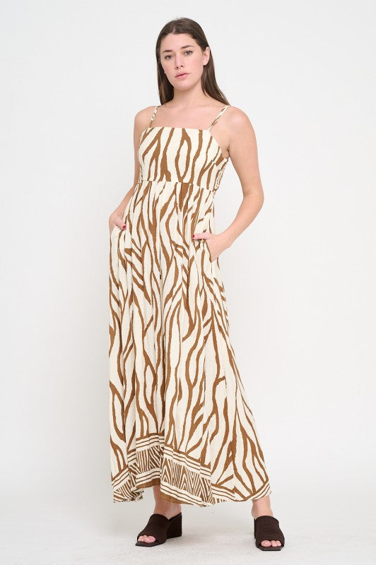 MEET ME IN SANTORINI Women's Dresses Sienna Woodlands Maxi Dress || David's Clothing