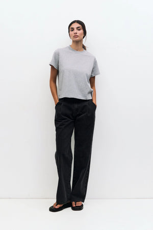MOD REF CLOTHIN Women's Top H GREY / S The Lanie Top | Women's Heavyweight Cotton T-Shirt TM1773