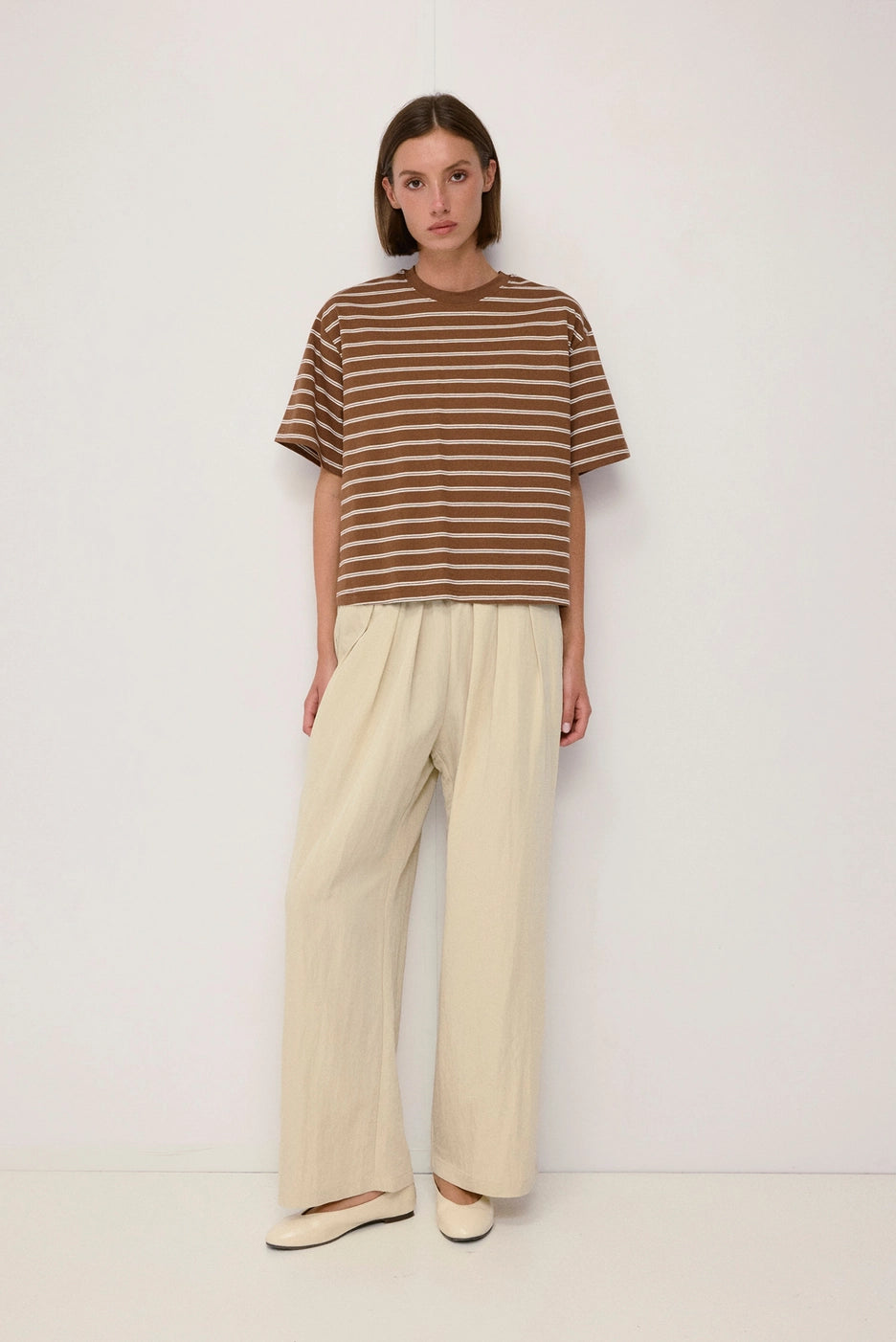 MOD REF CLOTHIN Women's Top Relaxed Striped T-Shirt
