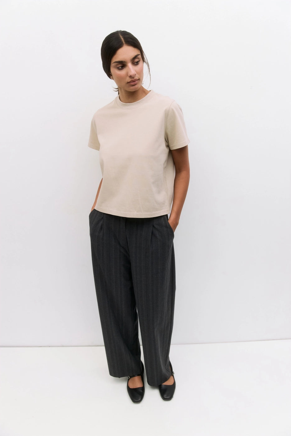 MOD REF CLOTHIN Women's Top The Lanie Top | Women's Heavyweight Cotton T-Shirt