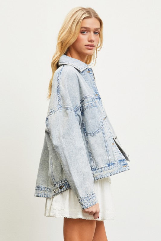 MUSTARD SEED Women Jackets Back Pleated Jacket || David's Clothing