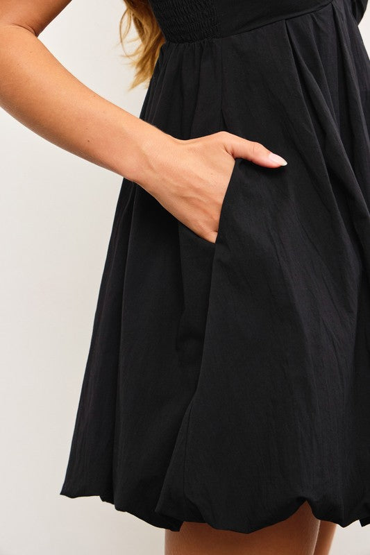 MUSTARD SEED Women's Dresses Bow Front Bubble Hem Cami Dress || David's Clothing