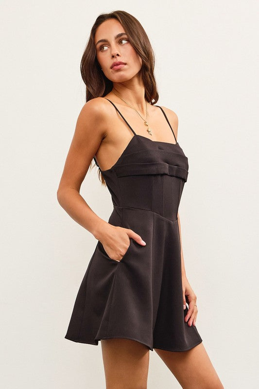 MUSTARD SEED Women's Dresses Corset Lined Flare Cami Dress || David's Clothing