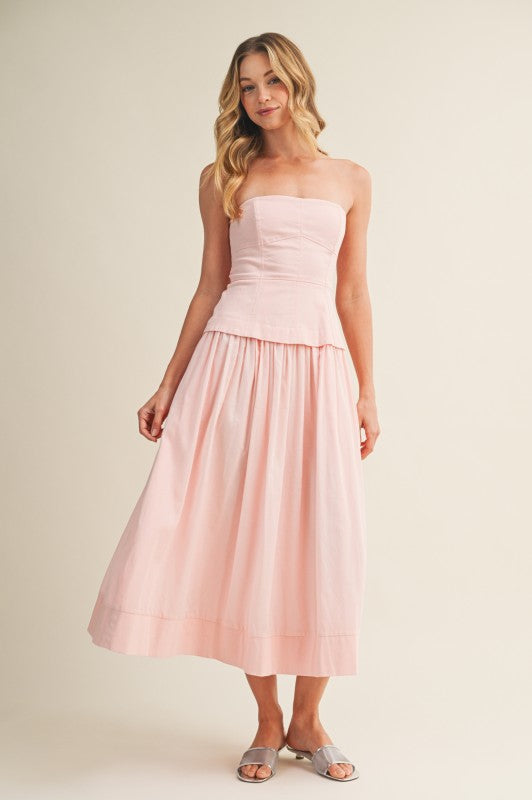 MUSTARD SEED Women's Dresses Corset Lined Strapless Dress