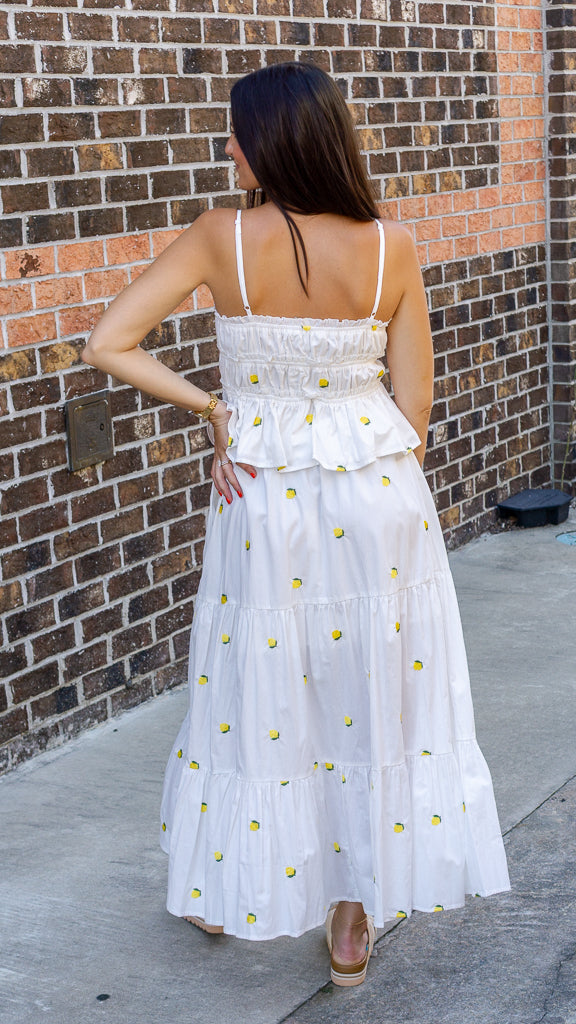 MUSTARD SEED Women's Dresses Tie Front Ruched Embroidered Cami Top || David's Clothing