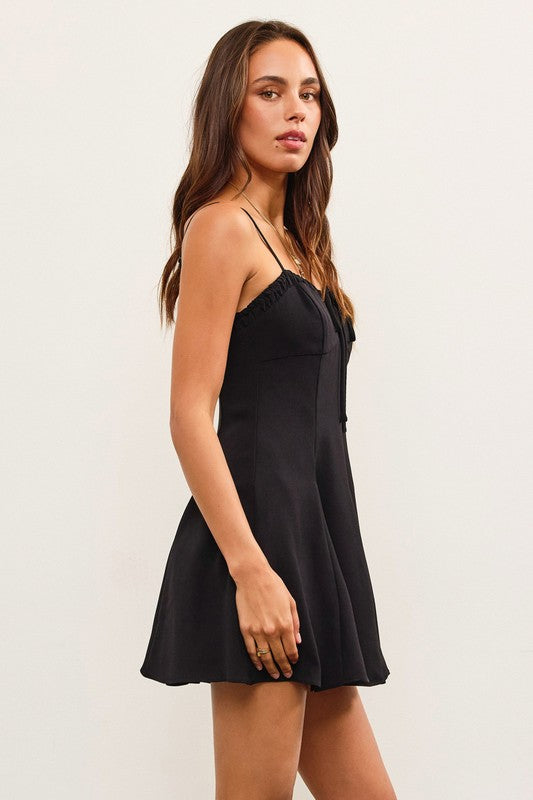 MUSTARD SEED Women's Dresses Tie Front Shirring Flare Cami Dress || David's Clothing