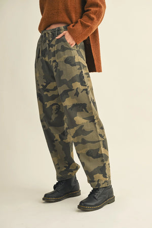 MUSTARD SEED Women's Pants Camo Front Tie pants