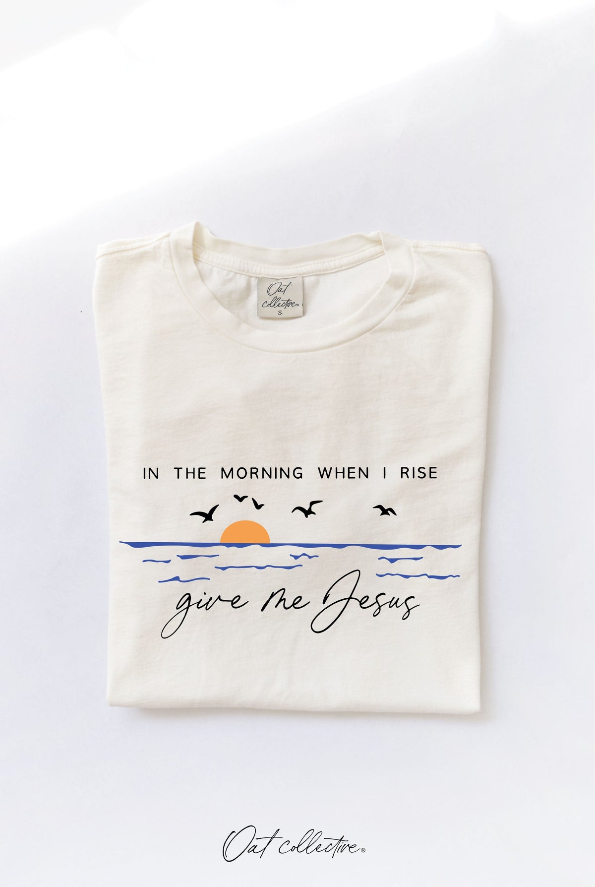 Oat Collective Women's Tee Give Me Jesus Mineral Washed Graphic Tee || David's Clothing