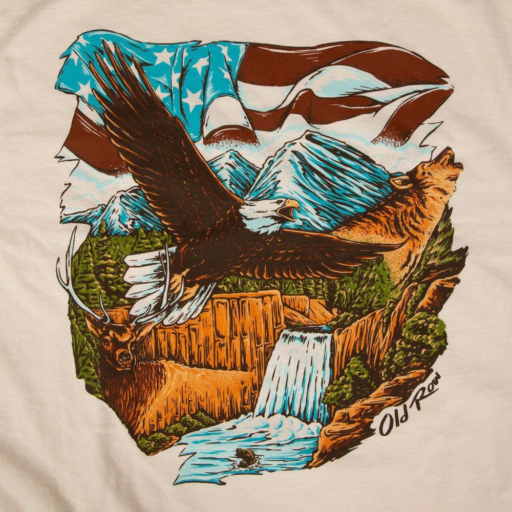 OLD ROW Men's Tees Old Row Outdoors USA Pocket Tee || David's Clothing