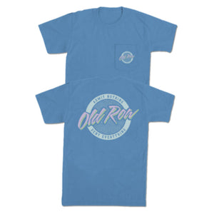OLD ROW Men's Tees WASHED DENIM / S Old Row Circle Logo Pocket T-Shirt WROW3697