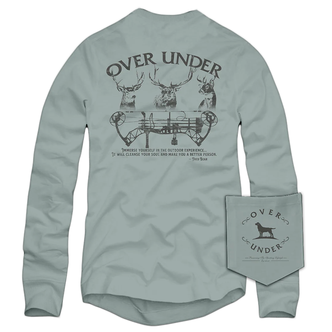 OVER UNDER CLOTHING Men's Tees Over Under L/S Immerse Yourself T-Shirt Bay