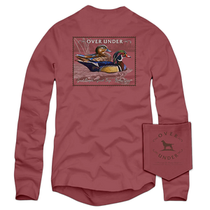 OVER UNDER CLOTHING Men's Tees Over Under L/S Wood Duck Stamp T-Shirt Brick