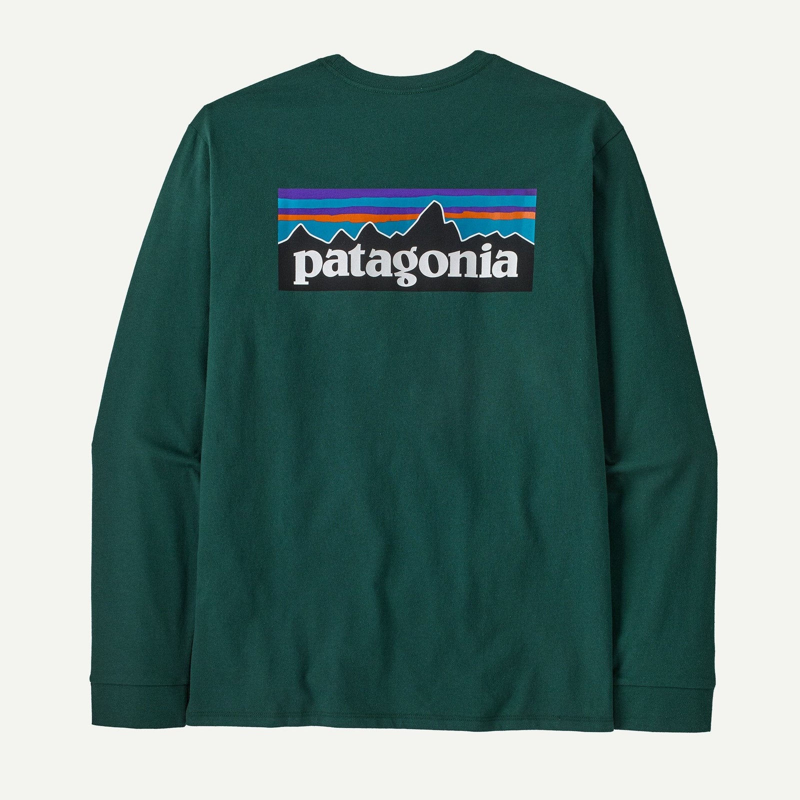 PATAGONIA Men's Tees CASCADE GREEN / S Patagnia Men's Long-Sleeved P-6 Logo Responsibili-Tee 38518CASG