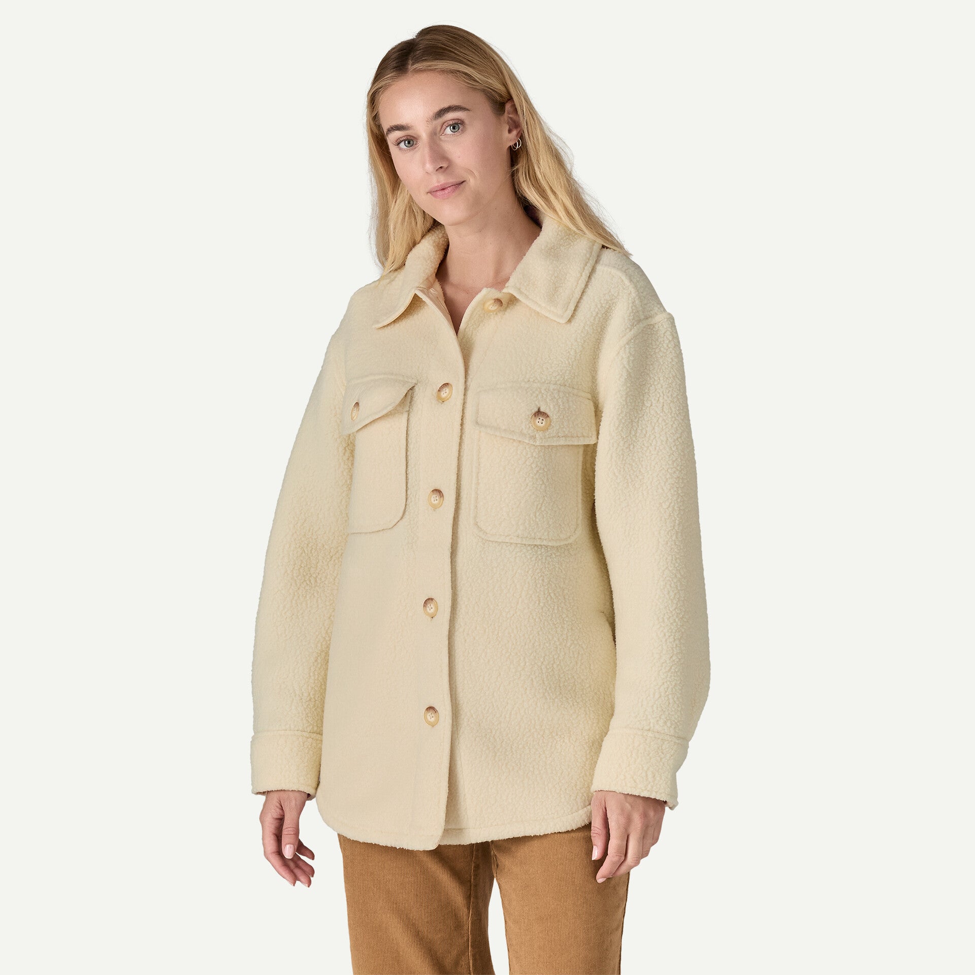 PATAGONIA Women Jackets NATURAL / S Patagonia Women's Retro Pile Fleece Shacket 22785NAT