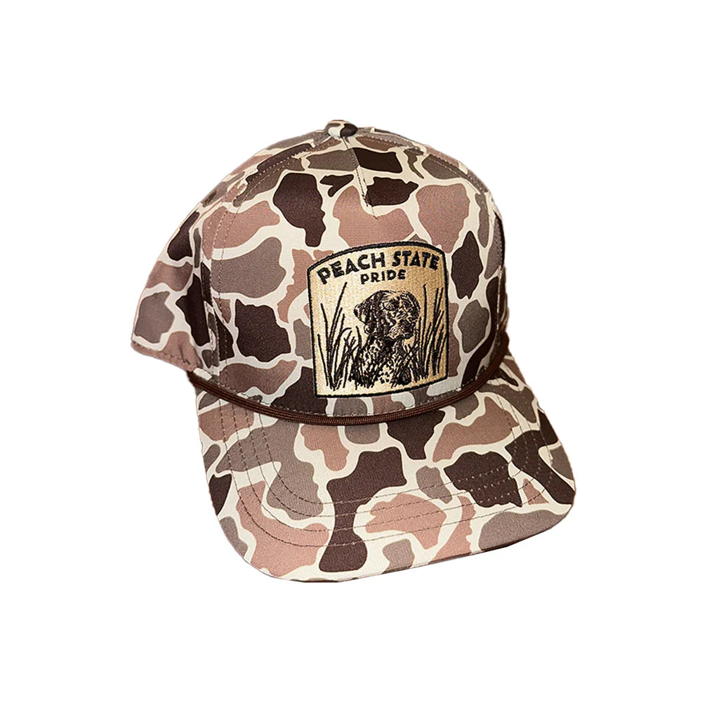 PEACH STATE PRIDE Men's Hats CAMO Peach State Pride Pointer Patch 5 Panel Performance Hat OSCPP5PH