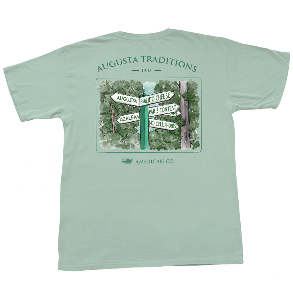 PEACH STATE PRIDE Men's Tees Peach State Pride Augusta Traditions Short Sleeve Pocket Tee