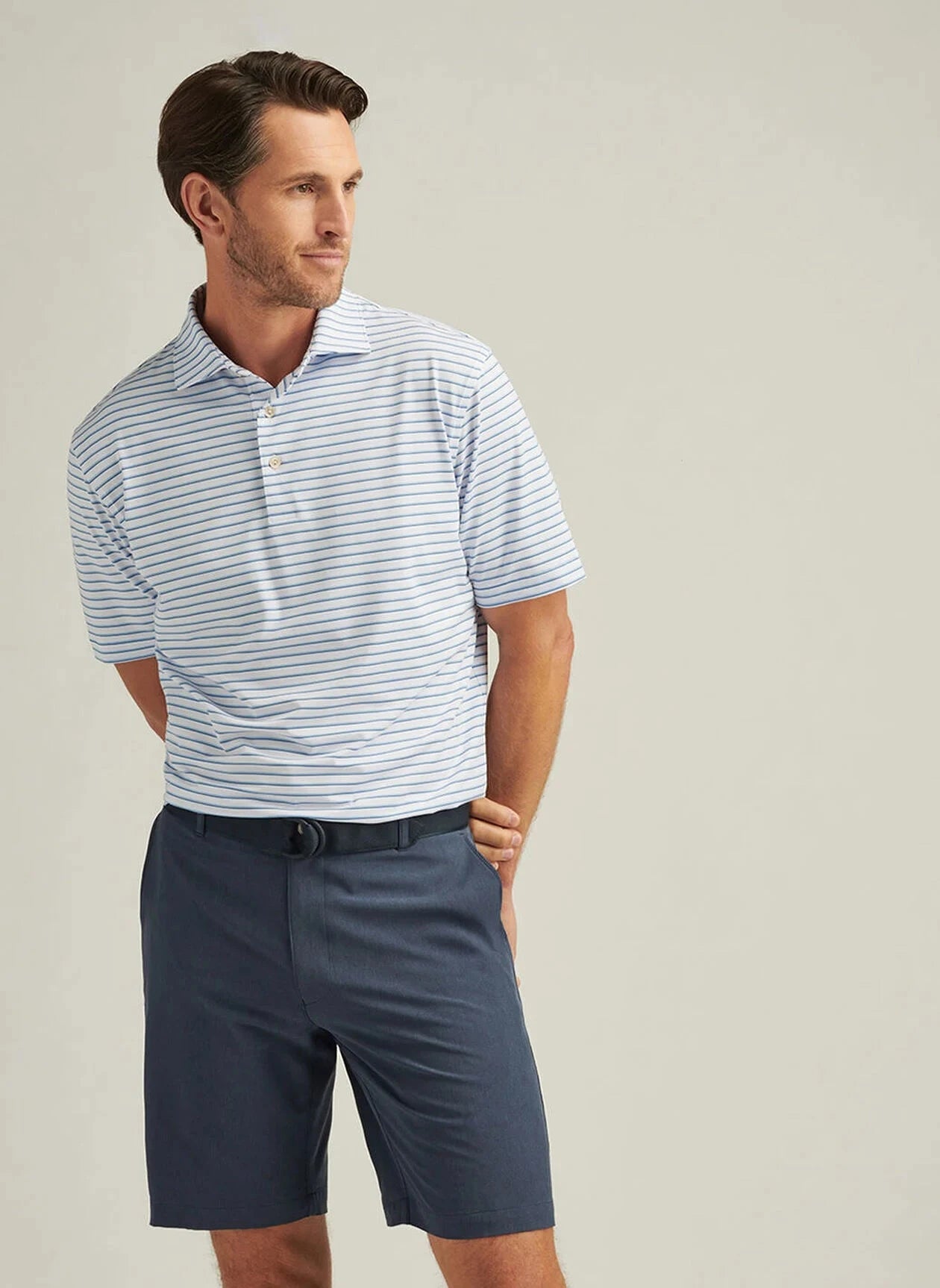 PETER MILLAR Men's Polo Peter Millar Dunnes Performance Jersey Polo || David's Clothing 
