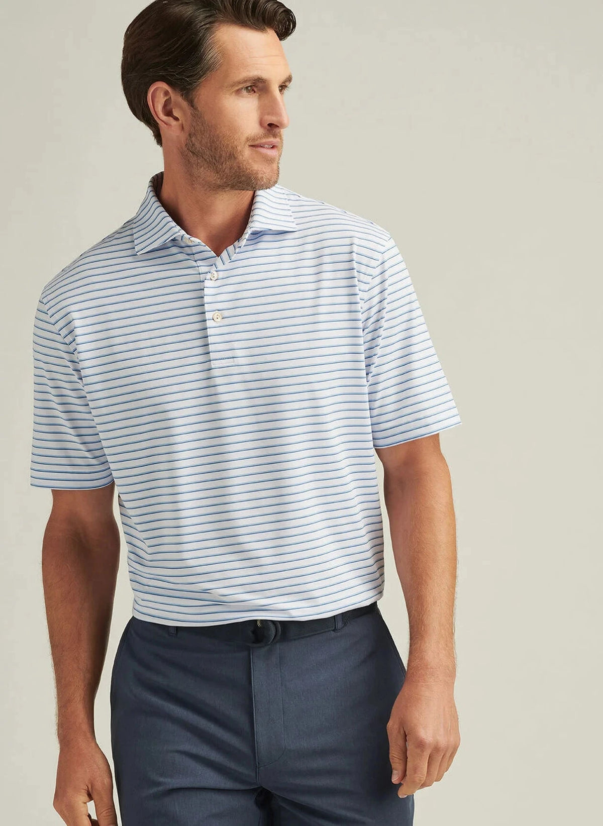 PETER MILLAR Men's Polo Peter Millar Dunnes Performance Jersey Polo || David's Clothing 