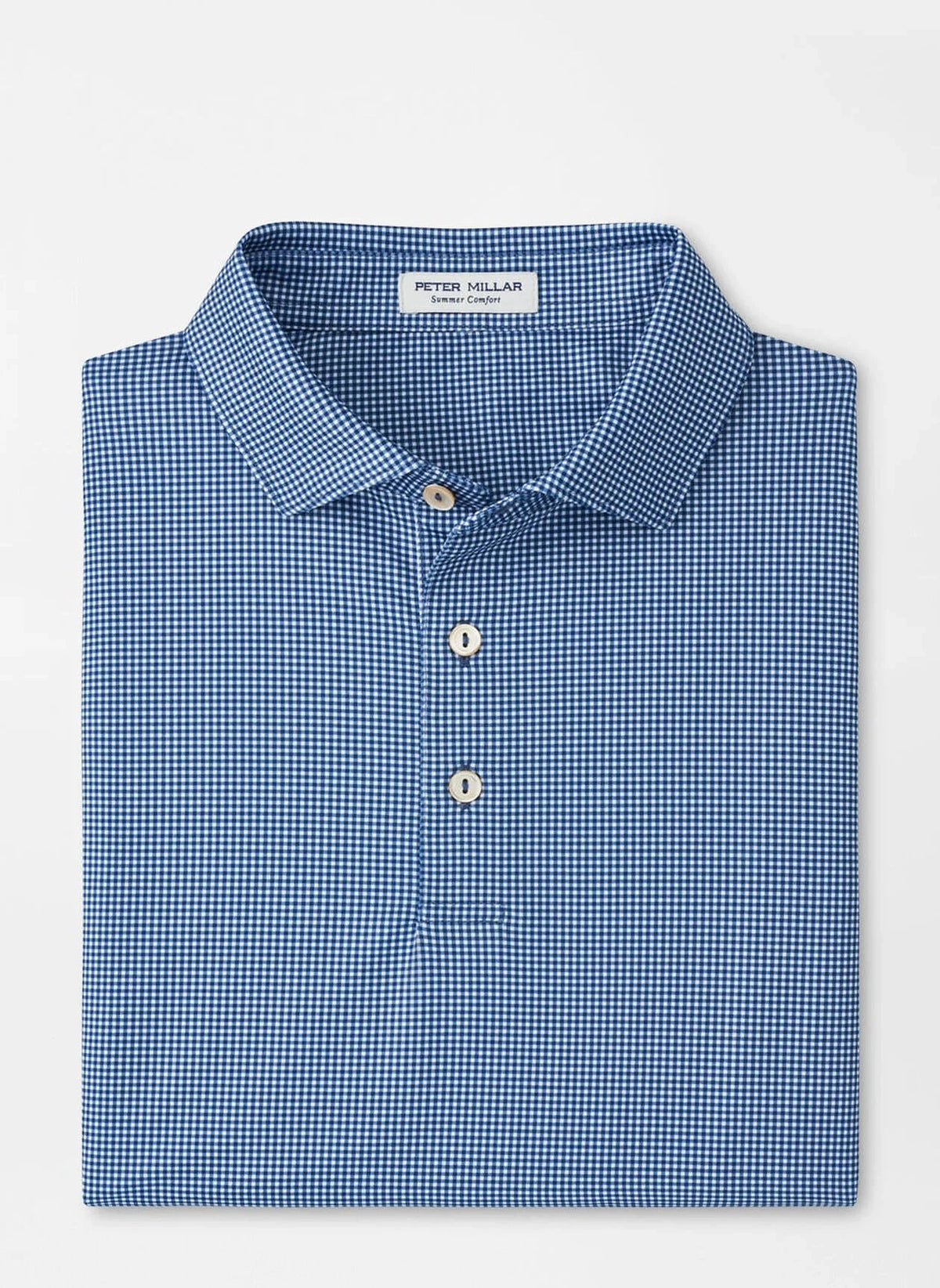 PETER MILLAR Men's Polo Peter Millar Gingham Performance Jersey Polo