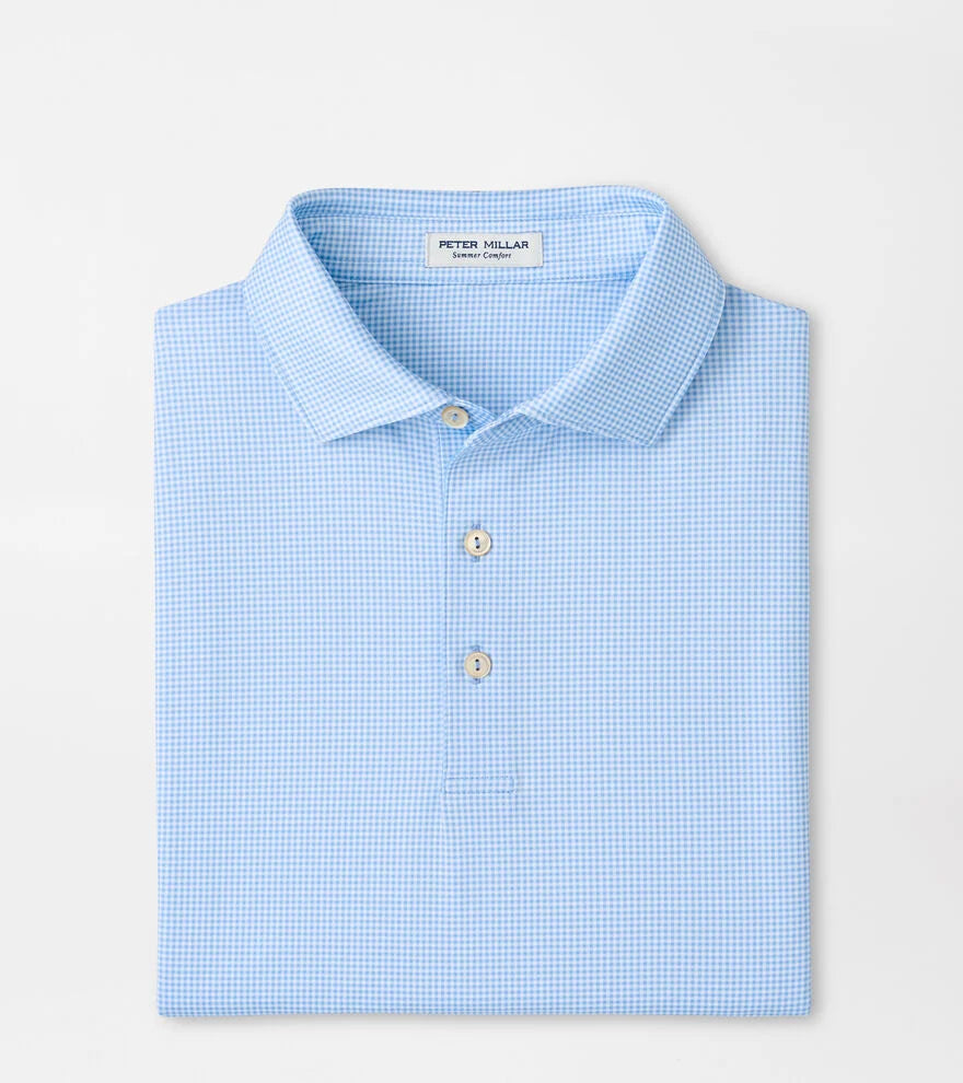 PETER MILLAR Men's Polo Peter Millar Gingham Performance Jersey Polo
