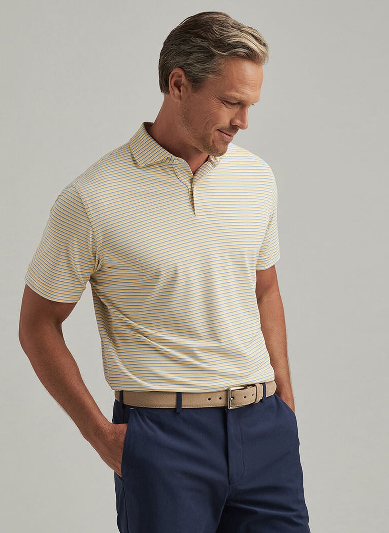 PETER MILLAR Men's Polo Peter Millar Tempo Performance Mesh Polo || David's Clothing