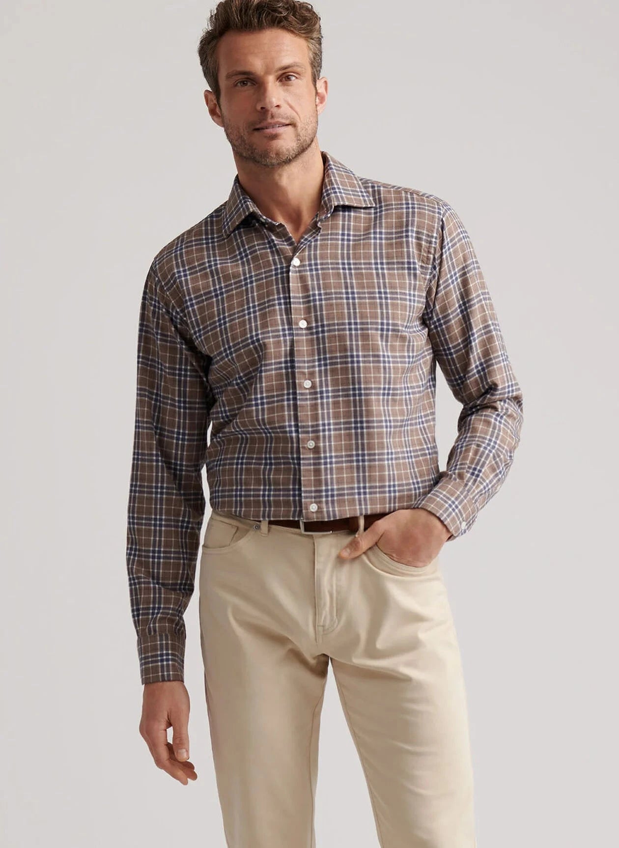 PETER MILLAR Men's Sport Shirt Peter Millar Big Bear Performance Flannel Sport Shirt