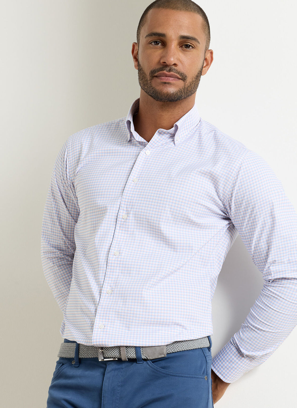 PETER MILLAR Men's Sport Shirt Peter Millar Gregory Performance Twill Sport Shirt