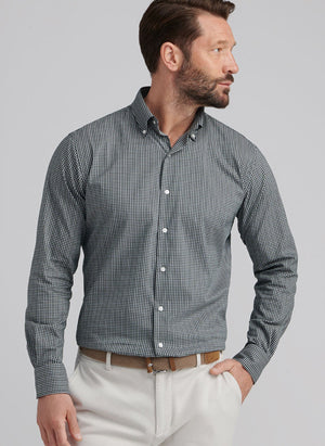 PETER MILLAR Men's Sport Shirt Peter Millar Stowe Crown Lite Cotton-Stretch Sport Shirt