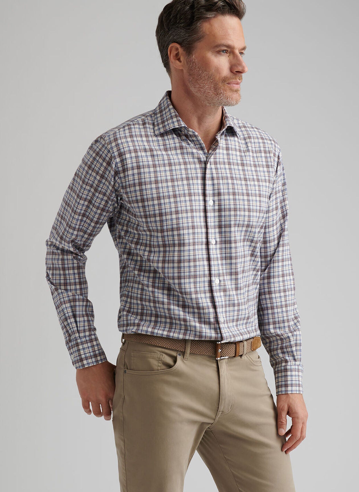 PETER MILLAR Men's Sport Shirt Peter Millar Waynesville Performance Flannel Sport Shirt