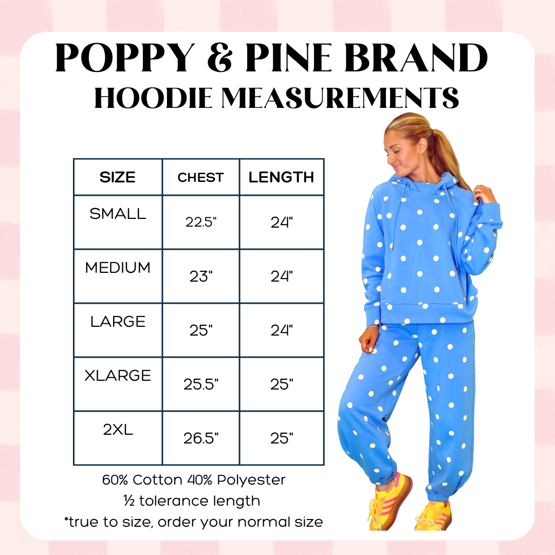 POPPY & PINE Women's Pants 0000- fix- Poppy & Pine Blue Butter Polka Dot Sweatsuit Set - Hoodie & Sweatpants