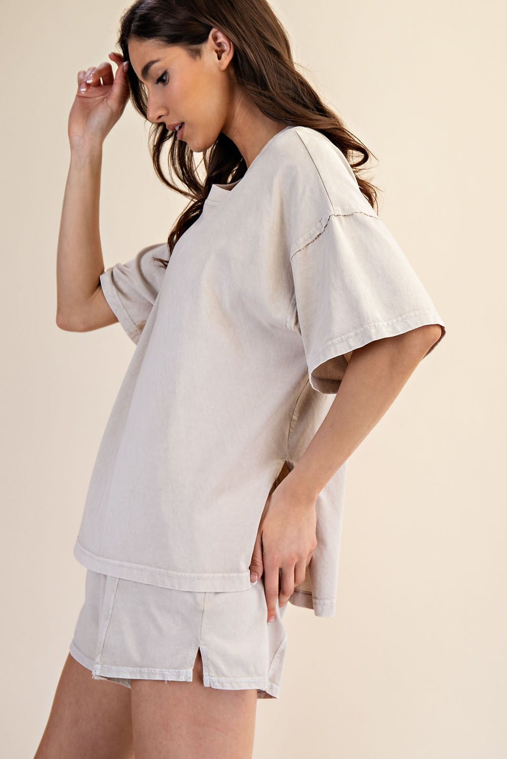 RAE MODE Mineral Washed Side Slit Short Set