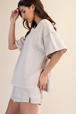 RAE MODE Mineral Washed Side Slit Short Set