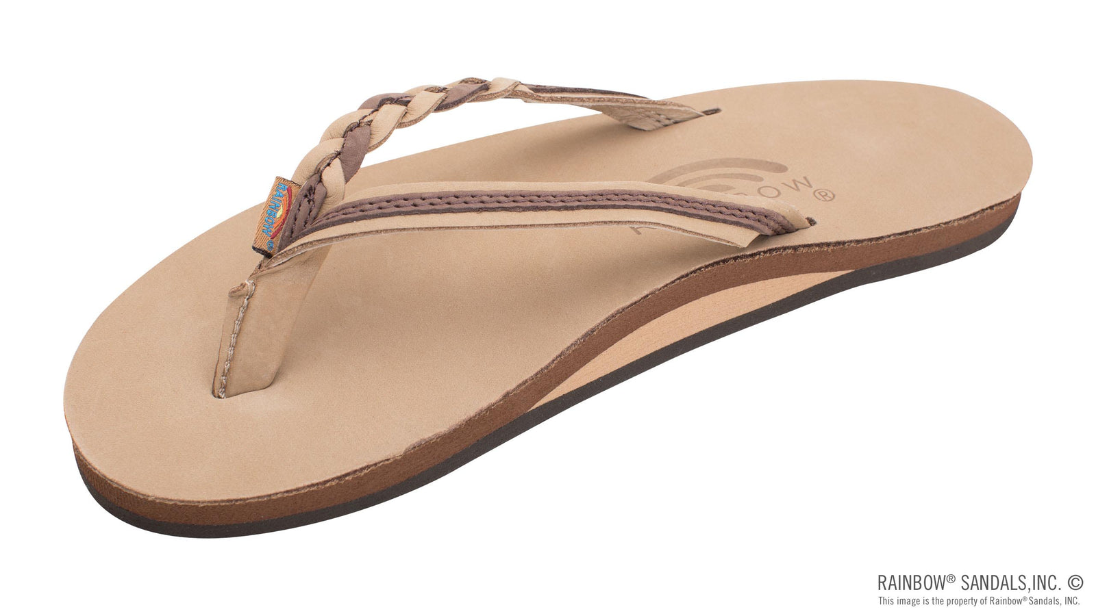 RAINBOW Women's Shoes Rainbow Sandals Flirty Braidy - Single Layer Premier Leather 1/2" Narrow Strap with Braid