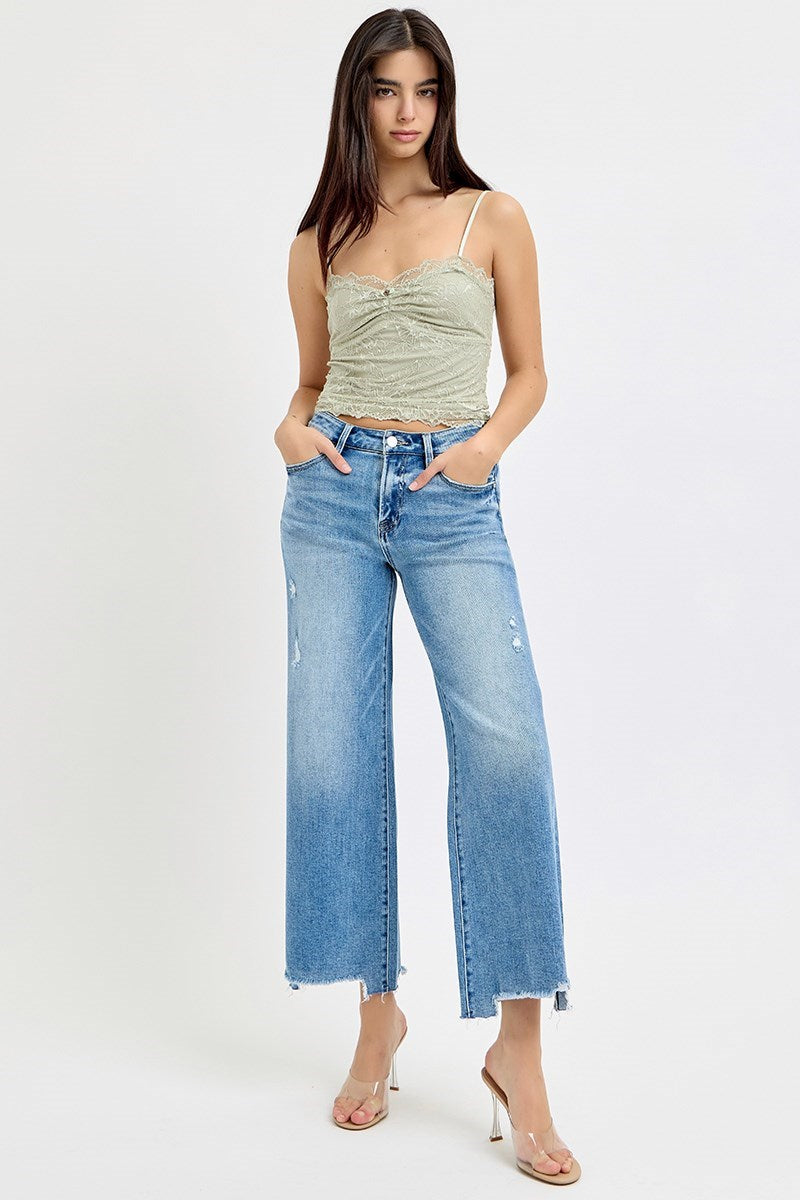 Risen Jeans Women's Jeans Risen Jeans High Rise Crop Wide Jeans