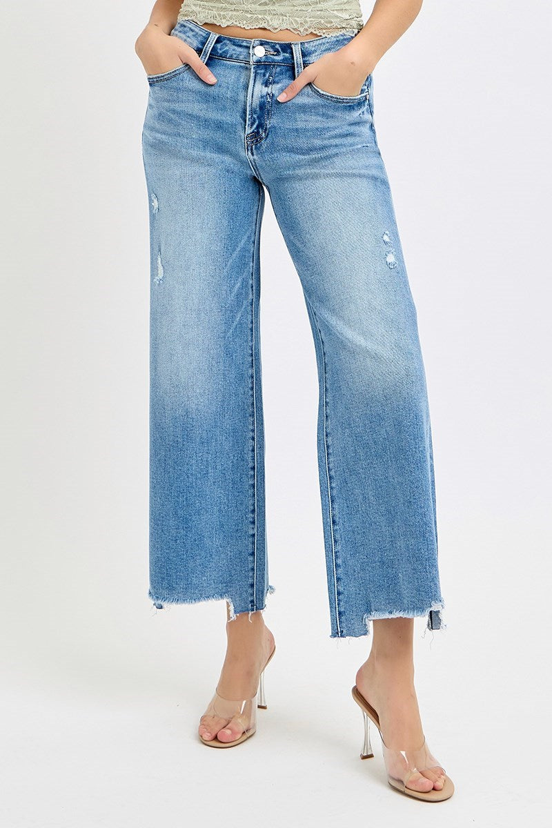 Risen Jeans Women's Jeans Risen Jeans High Rise Crop Wide Jeans