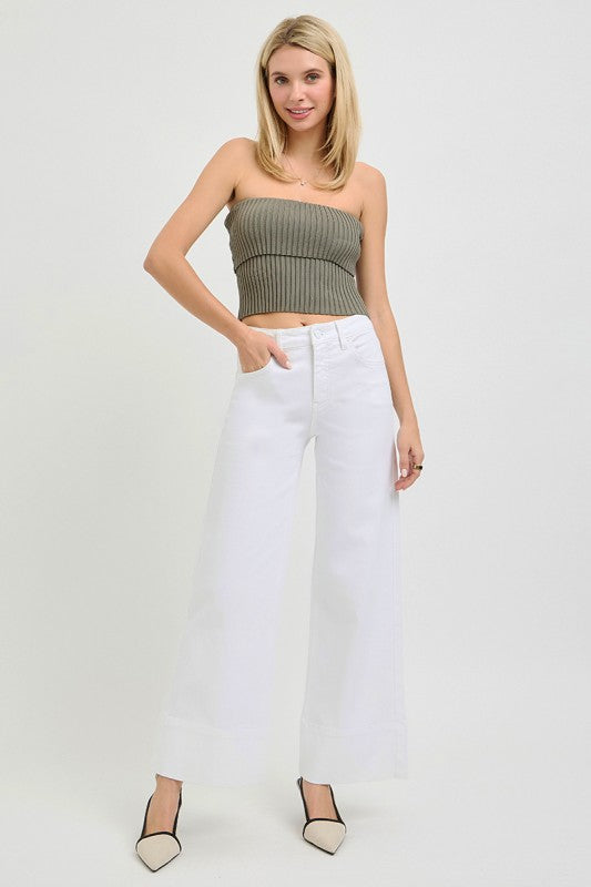 Risen Jeans Women's Jeans Risen Jeans Tummy Control High Rise Ankle Wide Pants