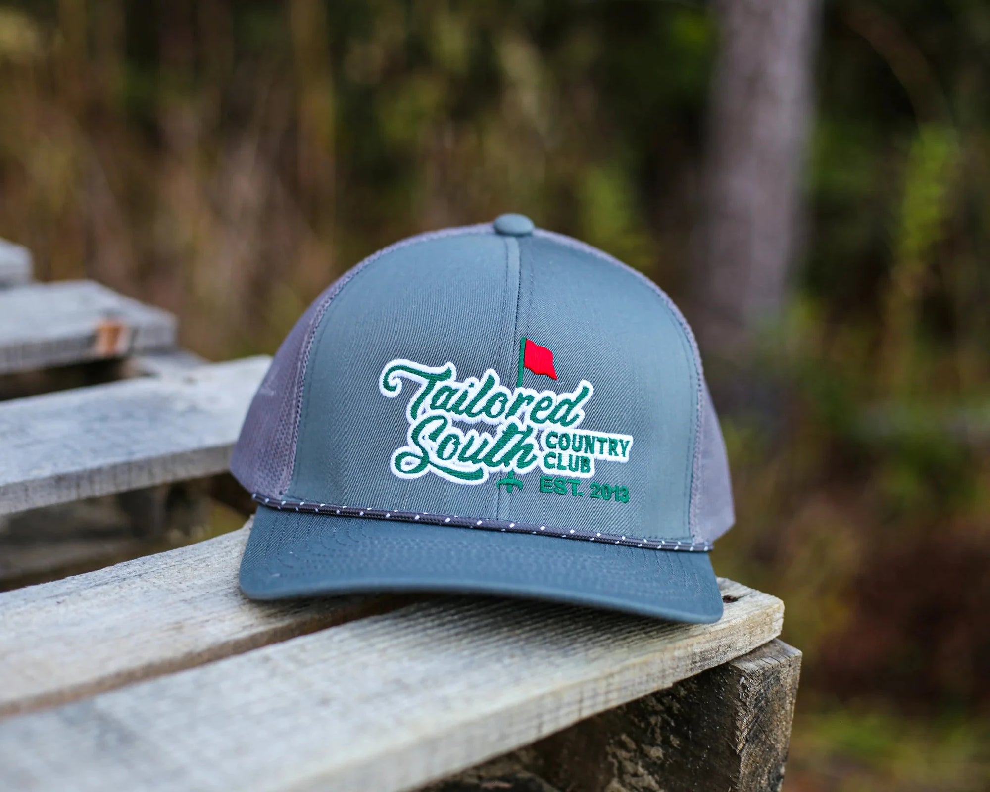 RIVERBED THREADS Men's Hats CHARCOAL Riverbed Threads TS116 Golf Flag Charcoal Rope || David's Clothing TS116A