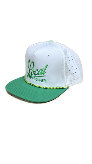 RIVERBED THREADS Men's Hats WHT/GRN/YL Riverbed Thread Local Golf 5 Panel Performance M152B