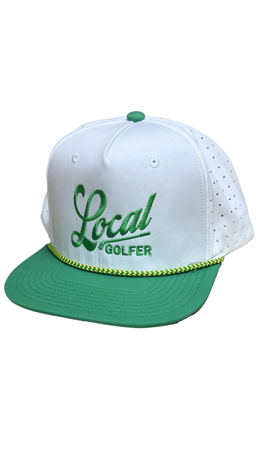 RIVERBED THREADS Men's Hats WHT/GRN/YL Riverbed Thread Local Golf 5 Panel Performance M152B
