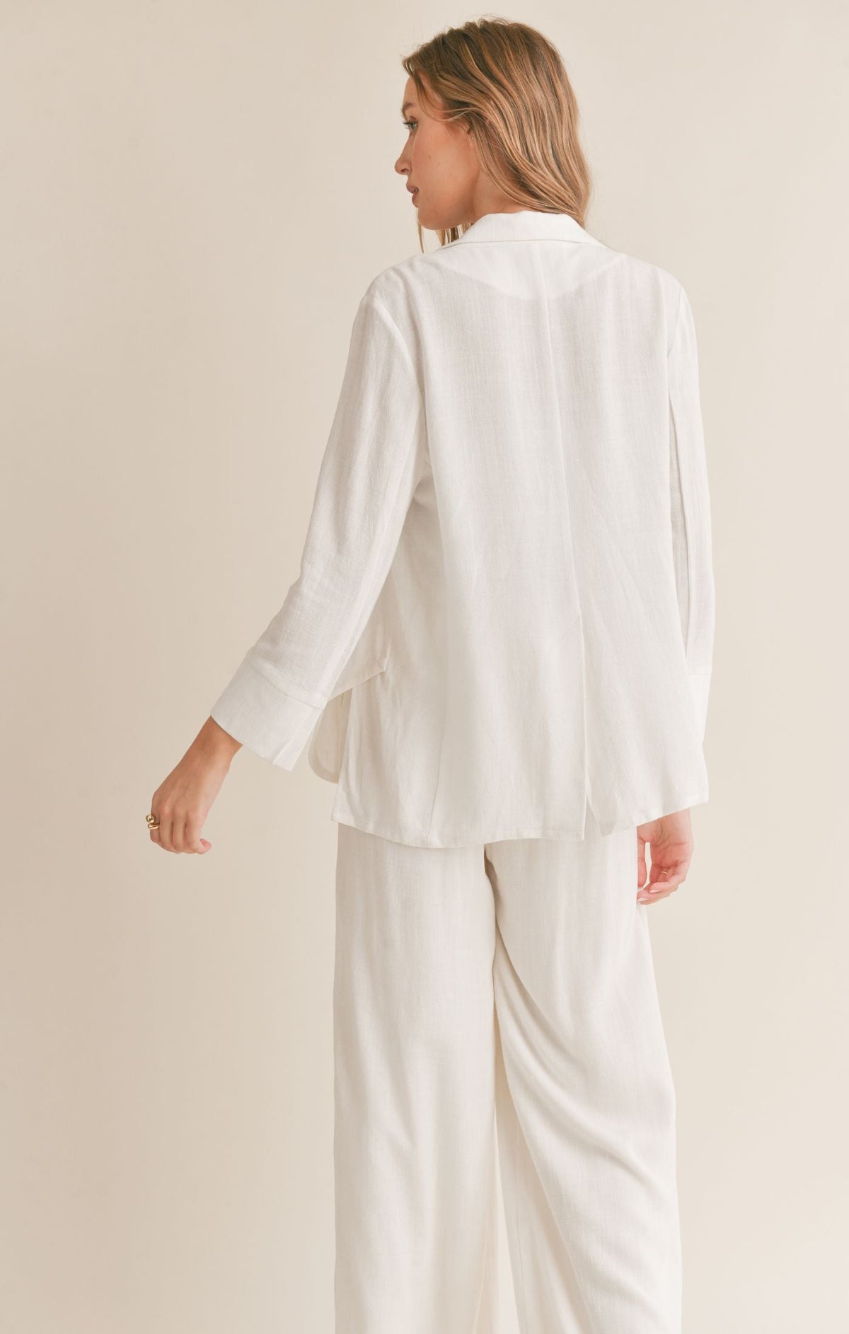 SADIE AND SAGE Women Jackets Sadie And Sage Sugarloaf Linen Blend Open Blazer || David's Clothing