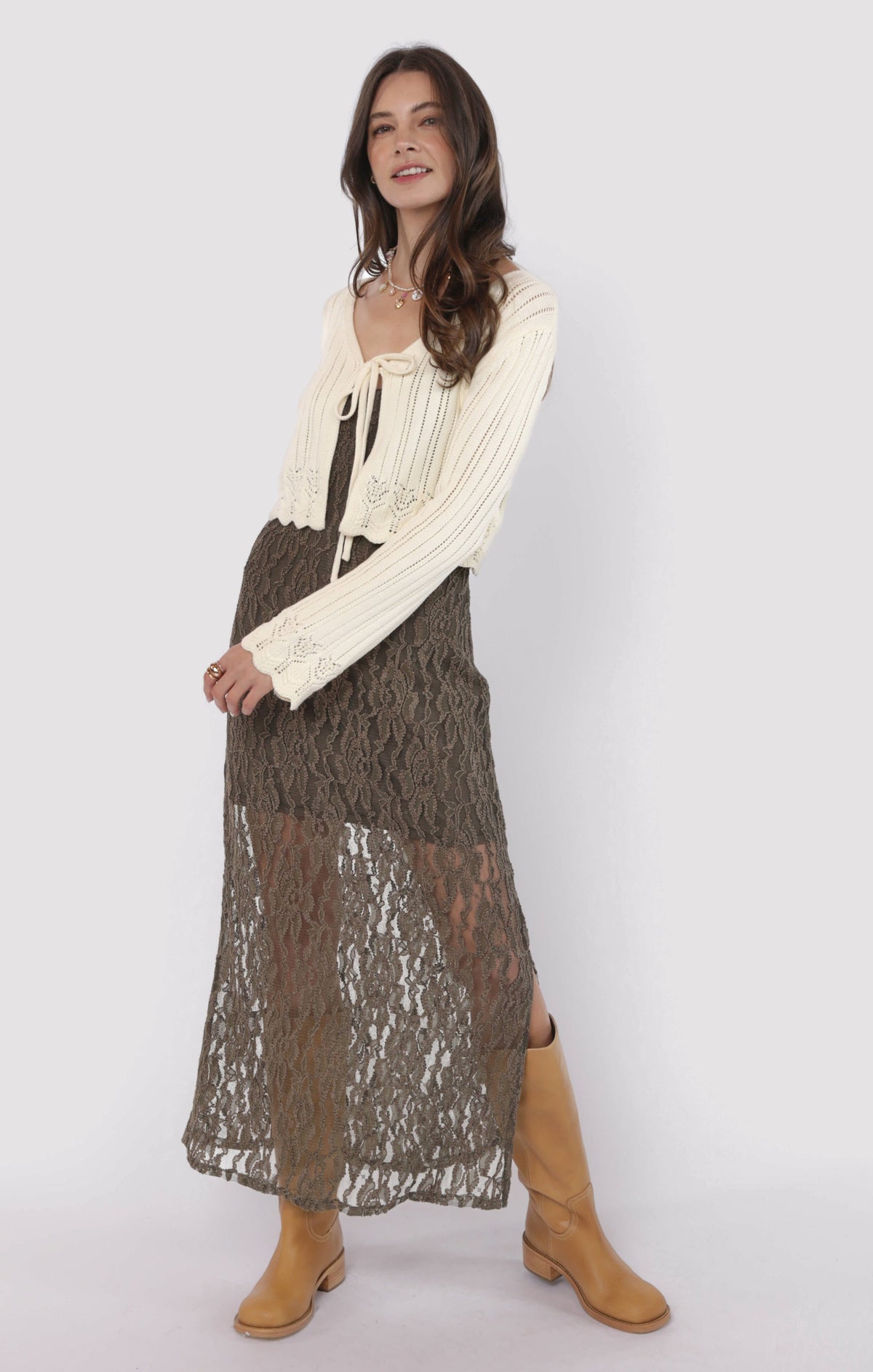 SADIE AND SAGE Women's Cardigans Sadie and Sage Chamomile Front Tie Cardigan