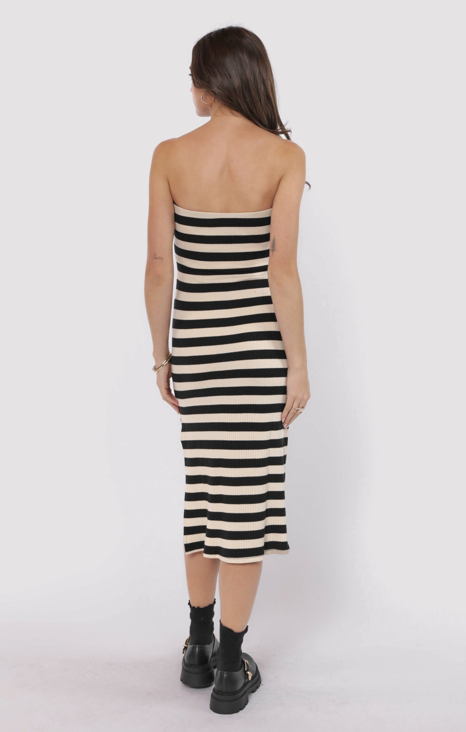 SADIE AND SAGE Women's Dresses Sadie and Sage Soul Sisters Striped Rib Knit Tube Dress || David's Clothing