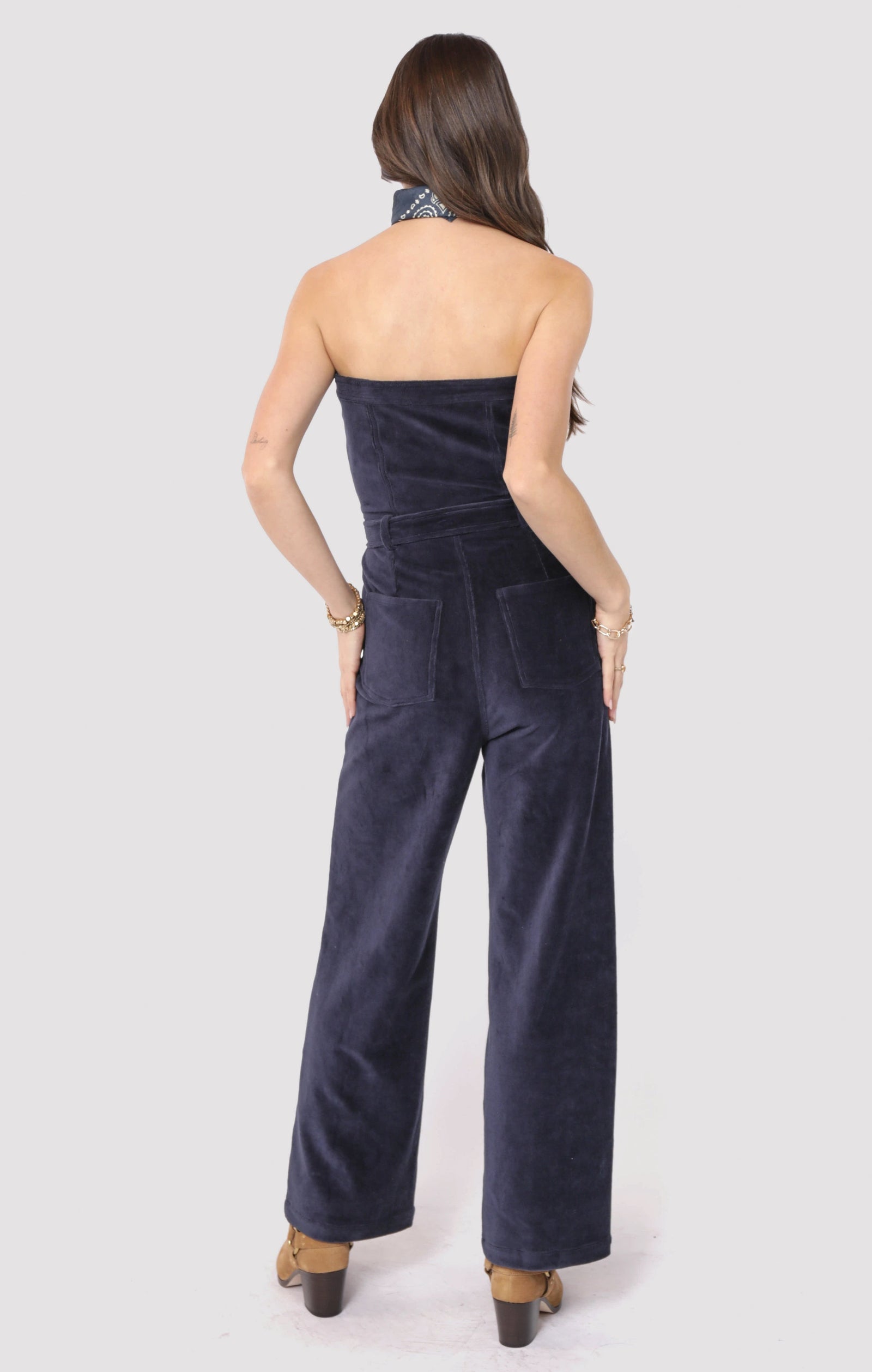 SADIE AND SAGE Women's Pants Sadie and Sage Morrison Strapless Belted Jumpsuit