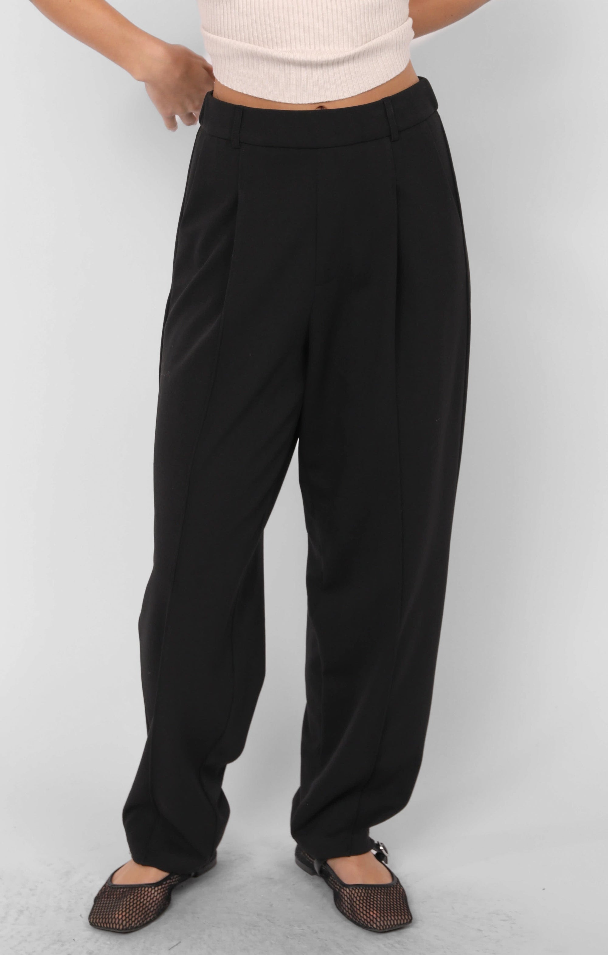 SADIE AND SAGE Women's Pants Sadie and Sage Think Poetic Front Seam Tapered Trousers