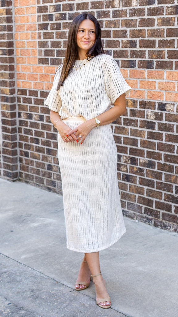 SADIE AND SAGE Women's Skirts Sadie And Sage Cheese Board Midi Skirt || David's Clothing