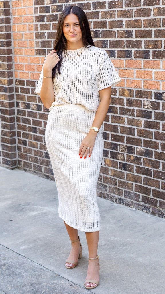 SADIE AND SAGE Women's Skirts Sadie And Sage Cheese Board Midi Skirt || David's Clothing