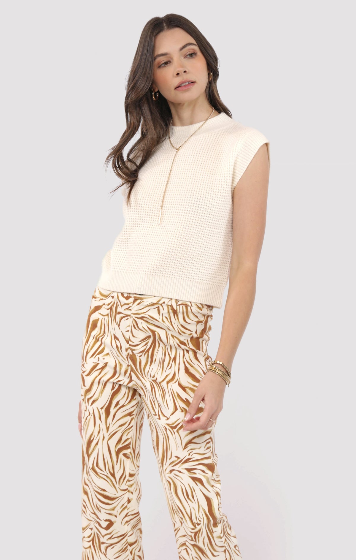 SADIE AND SAGE Women's Sweaters Sadie and Sage Chill Beats Sleeveless Sweater